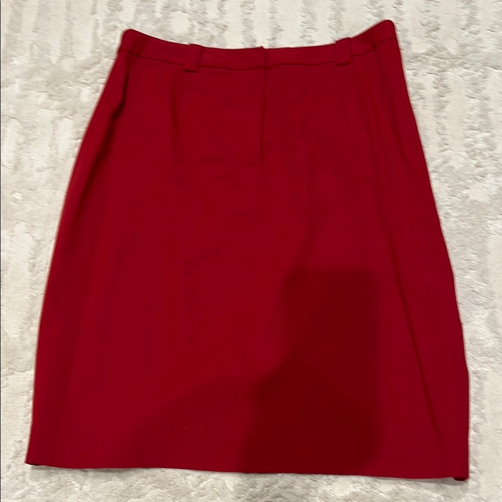 Ann Taylor Pencil Skirt- Elegant Red, Lined, belt loops size 10